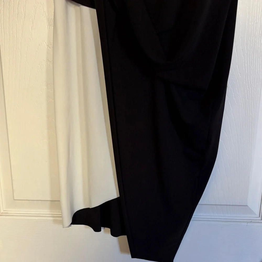Zara W&B Collection Asymmetrical Draped Dress | EUC | Sz S - Picture 6 of 7